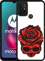 Motorola Moto G10 Hardcase hoesje Red Skull - Designed by Cazy