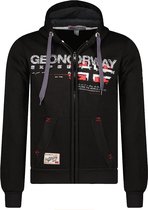 Vest Met Capuchon En Rits Zwart Geographical Norway Gislande - M