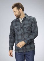 TERRAX WORKWEAR Fleece shirt, kleur grijs/geruit, maat 3XL