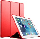 Mobiq Flexibele Tri-folio hoes Apple iPad Air 10.5 inch 2019 - iPad Air 3e generatie - Siliconen Case - TriFolio - Smart cover - Rood | rood