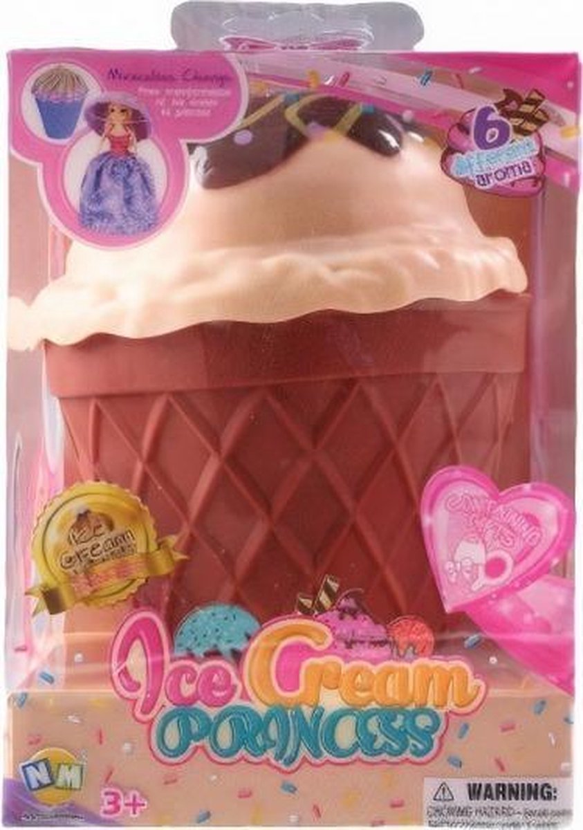Afbeelding van product LG-Imports  tienerpop cupcake meisjes 13 x 9 cm creme/zigzag