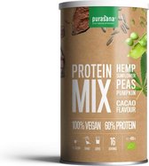 Purasana Protein mix 55% pea sunflower hemp cacao biologisch 400 gram