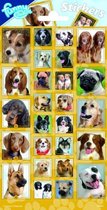 stickers Dogs 20 x 10 cm papier geel 26 stuks