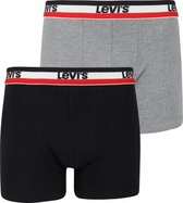 Levi's Boxershorts 2-Pack Grijs Zwart - maat XL
