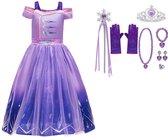 Frozen Speelgoed - Elsa Jurk - maat 98 (100) - Prinsessenjurk- Elsa Kleed - Carnavalskleding