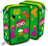 etui Crazy Dino 12 x 20 x 6 cm polyester groen