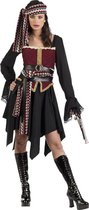 Limit - Piraat & Viking Kostuum - Boekanier Woest Schuimende Zee Jackie - Vrouw - zwart - Maat 42 - Carnavalskleding - Verkleedkleding