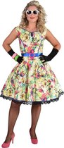 Magic Design Verkleedjurk Bloesem Fifties Dames Geel Maat Xl