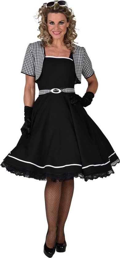 magic-design-verkleedjurk-jackie-fifties-dames-zwart-wit-mt-m-bol