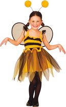 Widmann - Bij & Wesp Kostuum - Honingbij Met Bolle Voelsprieten - Meisje - geel,zwart - Maat 116 - Carnavalskleding - Verkleedkleding