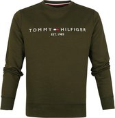 Tommy Hilfiger Trui Logo Olijfgroen - maat XL