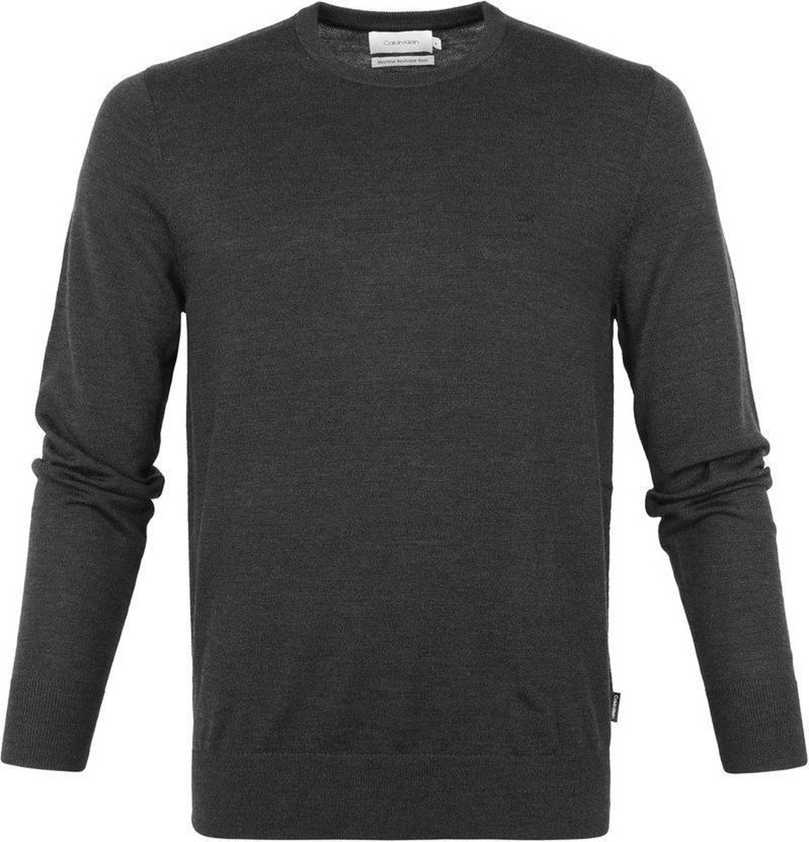Calvin Klein Pullover Wol Donkergrijs - maat L
