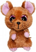 knuffel Lumo Mouse Mus bruin 15 cm