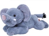 knuffel olifant Ecokins junior 30 cm pluche blauw