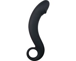 EasyToys - Siliconen Prostaat Dildo met Handvat - Dildo's - Sex Toys voor Vrouwen en Mannen - Zwart