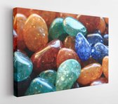 Onlinecanvas - Schilderij - Natuurlijke Kleur Edelstenen Textuur Als Mooie Achtergrond Art Horizontaal Horizontal - Multicolor - 80 X 60 Cm