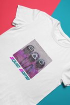 Squid Game Retro T-Shirt | Circle Triangle Square | Mask | Kdrama Netflix TV Merchandise | Unisex Maat M Wit