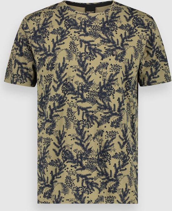 Twinlife T-Shirt Tee Imprimé Floral Tw12502 623 Martini Olive Hommes Taille - M