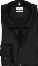 Seidensticker shaped fit overhemd - zwart (contrast) - Strijkvrij - Boordmaat: 43