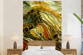 Behang - Fotobehang kleurenpalet van rijstvelden in China - Breedte 155 cm x hoogte 240 cm