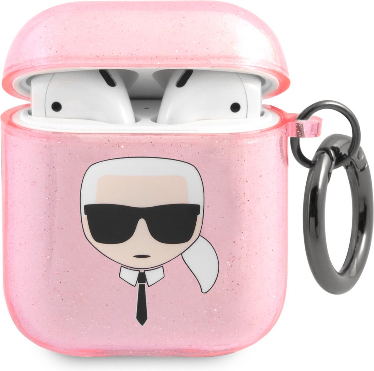 Karl Lagerfeld Airpods - Airpods 2 Case - Glitter - Karl - Roze