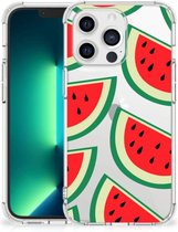 Smartphone hoesje iPhone 13 Pro Max Telefoonhoesje met tekst met transparante rand Watermelons