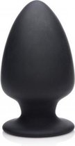Squeezable Large Anal Plug - Black