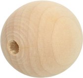 Houten kraal blank 30 mm, 6 stuks