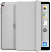 Hoes geschikt voor Apple iPad 2019/2020/2021 – 10.2 Inch Ipad 7/8/9 Magnetische Smart Folio Book Case – Grijs -papierachtig - Screenprotector - Apple - iPad 7 – iPad 8 -  iPad Hoes