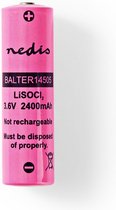 Nedis Lithiumthionylchloride-Batterij ER14505 | 3.6 V | 2400 mAh | 1-Blister | Roze