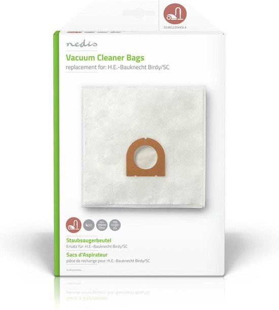 Nedis DUBG220HOL4 Stofzuigerzak H.e.-bauknecht Birdy/sc