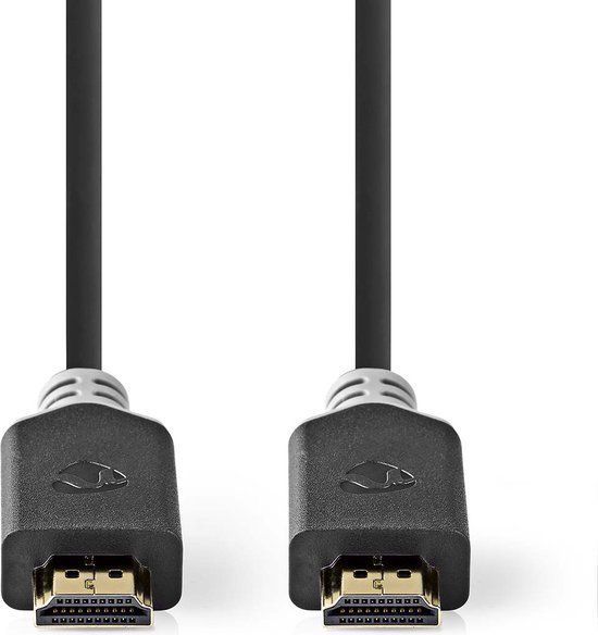 HDMI Connecteur, HDMI Connecteur, 4K@60Hz, 18 Gbps, 3.00 m, Rond, PVC, Anthracite, Boîte