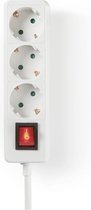Extension socket | 3-Way | 1.5 m | On/Off Switch | White