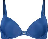 Hunkemöller Dames Lingerie Voorgevormde beugel bh Plunge  - Blauw - maat D70