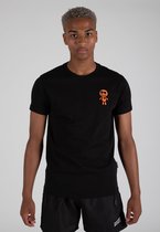 VOODOO T-SHIRT - ZWART/ORANJE x-small