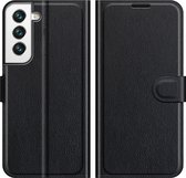 Cazy Samsung Galaxy S22 Hoesje - Portemonnee Book Case - TPU Kunstleer - Zwart