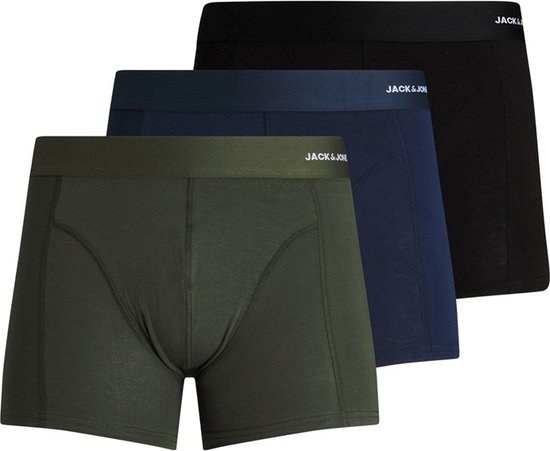 Jack & Jones Boxershorts Heren Trunks JACBASIC Bamboe 3-Pack - Maat S