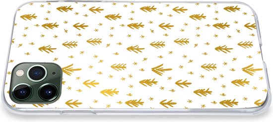 Coque iPhone 11 Pro - Branche de sapin - Noël - Or - Motif - Coque de téléphone en Siliconen