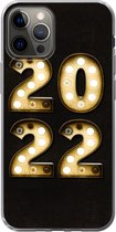 Geschikt voor iPhone 12 Pro hoesje - Oudejaarsavond - Nieuwjaar - 2022 - Siliconen Telefoonhoesje
