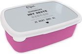 Broodtrommel Roze - Lunchbox - Brooddoos - Spreuken - Opa - Quotes - Het beste cadeau - 18x12x6 cm - Kinderen - Meisje