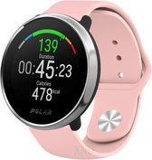 Siliconen Smartwatch bandje - Geschikt voor  Polar Unite sport band - roze - Strap-it Horlogeband / Polsband / Armband