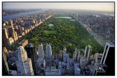 Central Park in New York omgeven door wolkenkrabbers - Foto op Akoestisch paneel - 90 x 60 cm