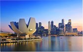 Uitzicht op de skyline van Marina Bay in Singapore  - Foto op Forex - 90 x 60 cm