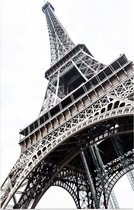 Constructie-details Eiffeltoren van onderaf in Parijs - Foto op Forex - 40 x 60 cm