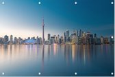 De imposante skyline van Toronto bij het meer van Ontario - Foto op Tuinposter - 150 x 100 cm