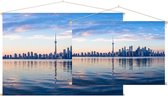 Panoramisch uitzicht op Toronto en het meer van Ontario - Foto op Textielposter - 120 x 80 cm