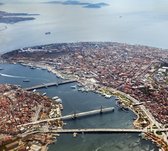 De Bosporus scheidt Europa en Azië in Istanbul - Fotobehang (in banen) - 250 x 260 cm