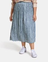 SAMOON Dames Rok met crinkle effecten Nordic Blue-54