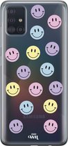 xoxo Wildhearts case voor Samsung A71 – Smiley Colors - Samsung Transparant Case