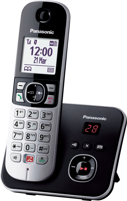 Panasonic KX-TG6862 - DECT-telefoon - Zwart/zilver - Nummerherkenning | bol